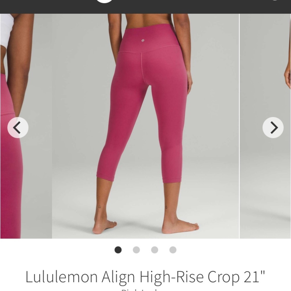 Lululemon align NWT size 6 crop (21") pink lychee - Picture 3 of 4